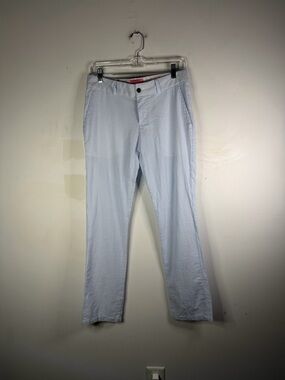 Castaway Blue and White Striped Straight Leg Pants